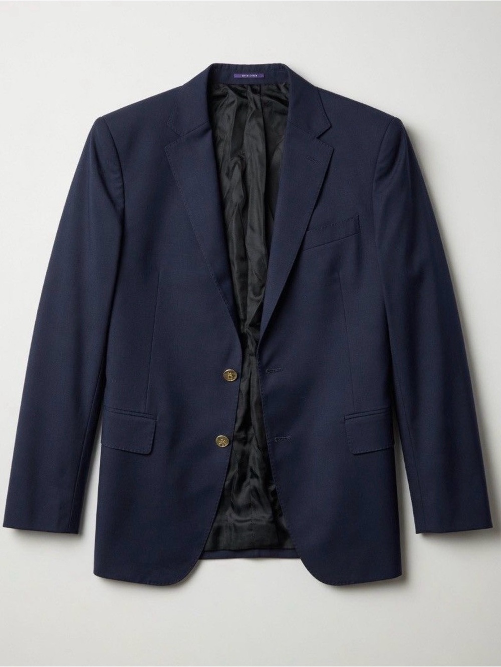 Ralph Lauren Purple Label Navy Two-Button Blazer